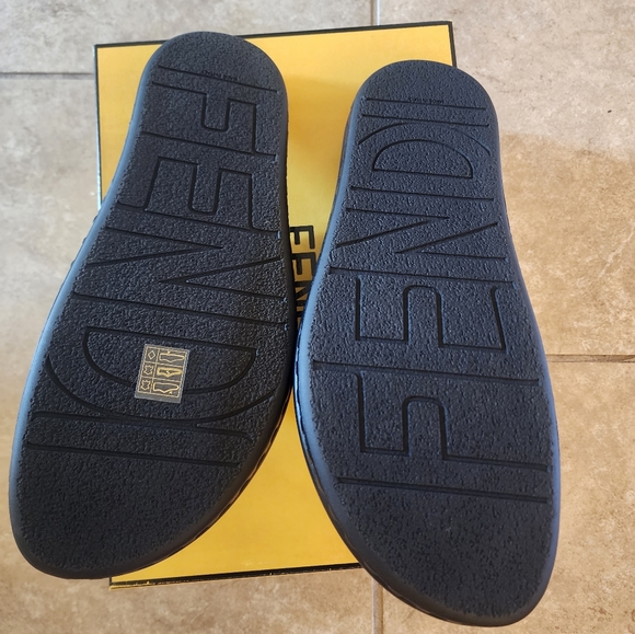 Fendi Men's Leather Slides - Picture 3 of 4